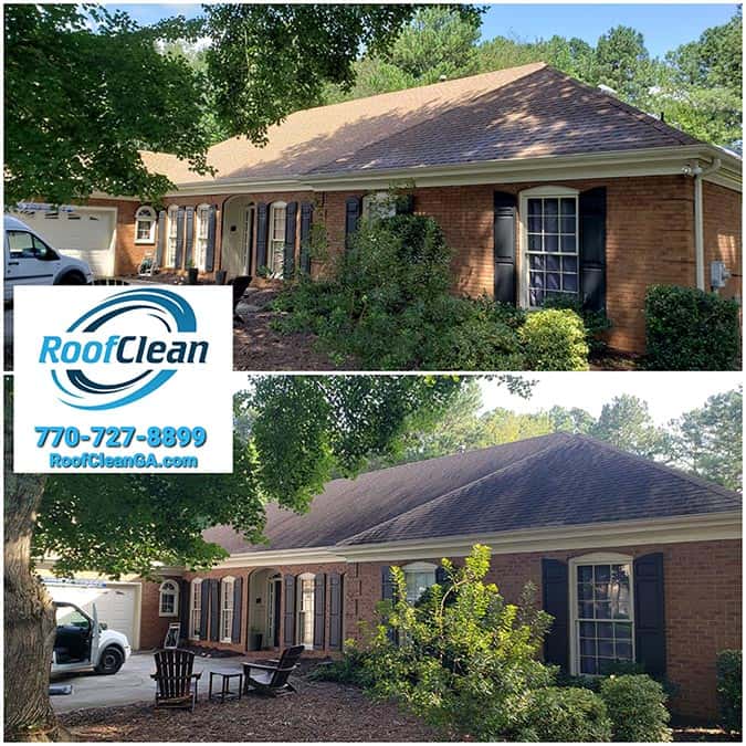 Roof Cleaning and House Washing on Dunmore Rd in Marietta GA
