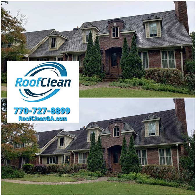 Roof Cleaning on Club Drive in Marietta GA