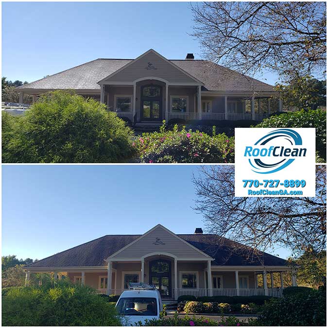 Roof Cleaning on Deerwoods Trail in Alpharetta GA