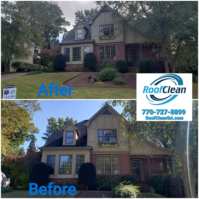 Roof Cleaning on Elk Ridge Cove in Alpharetta GA