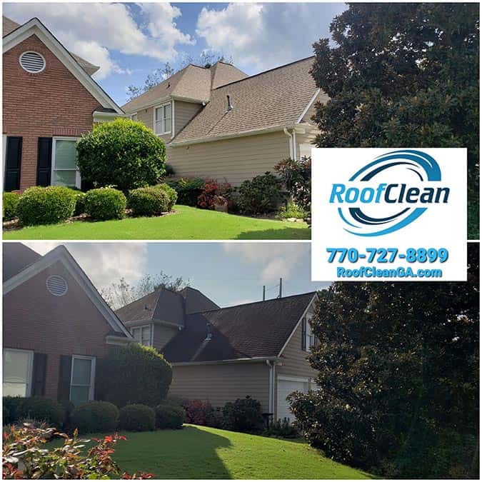 Roof Cleaning on Parkview Lane in Kennesaw GA