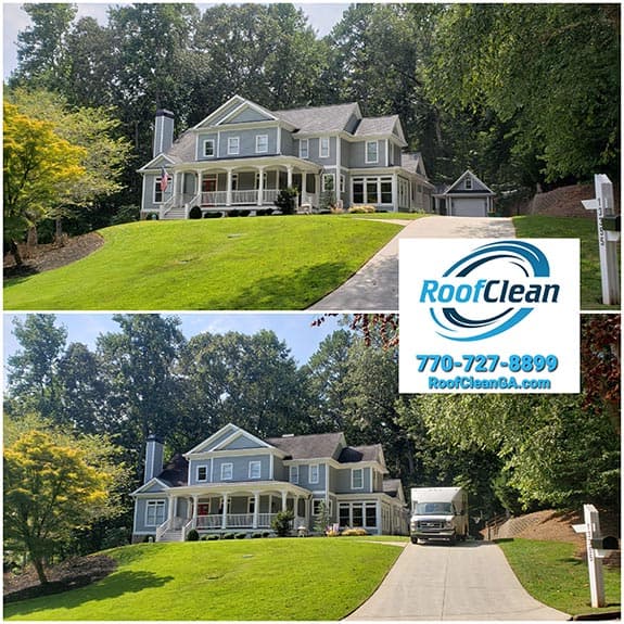 Roof Cleaning on Providence Lake Dr in Alpharetta GA